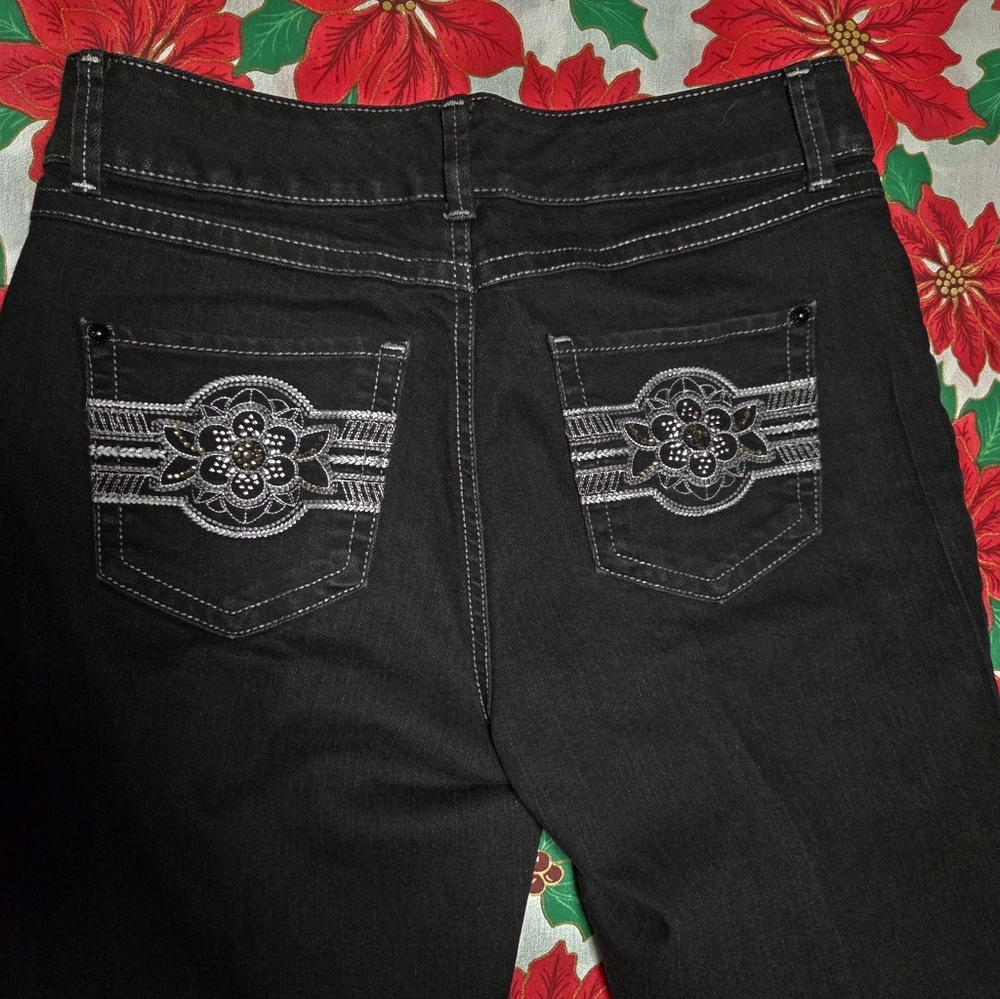 Bandolino Black Mid rise Boot Cut Jeans Size 10